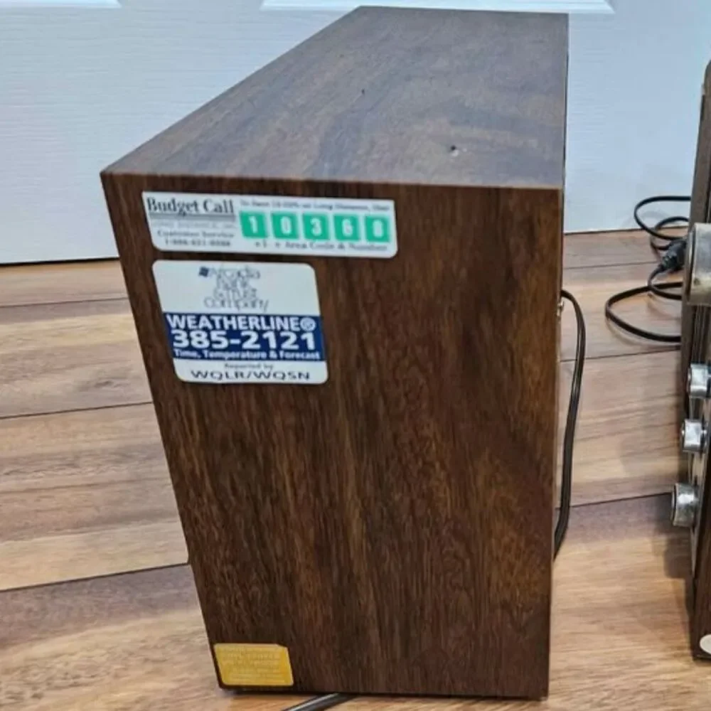 VTG 60s Sony ICF-9650W Fidelity AM/FM Tabletop Stereo Radio Wooden Case *read